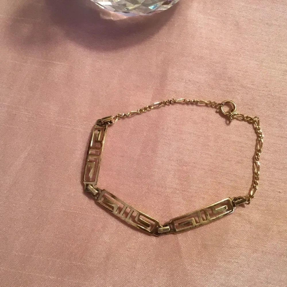 Gold Plated Sterling Silver Greek Key Bracelet